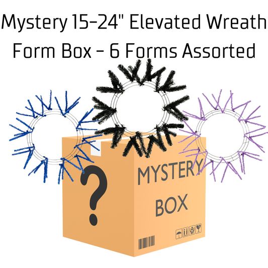 Mystery 15" to 24" Elevated Wreath Form Box -6 Frames (Assorted)