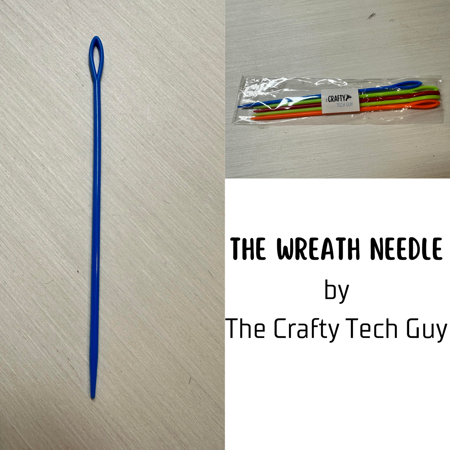 The Wreath Needle, 15 cm plastic needle for wreathmaking, 5 pack of plastic needles, crafting needle, pack of 5
