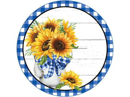 a metal sign image for a wreath or home decor